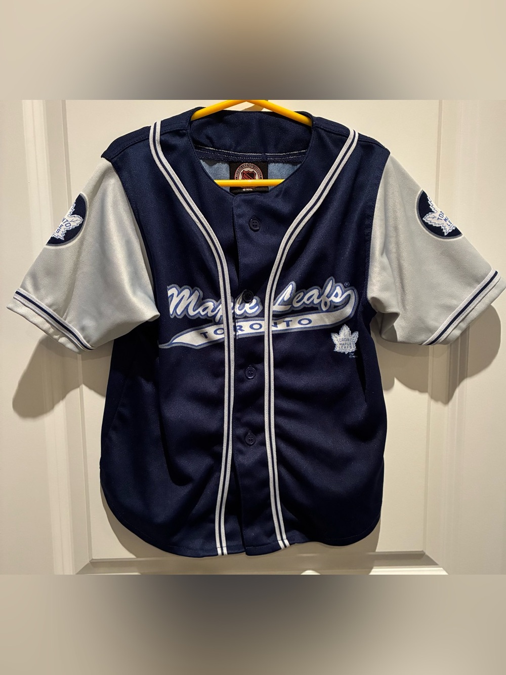 NHL Toronto Maple Leafs Navy and Light Gray Kids Jersey